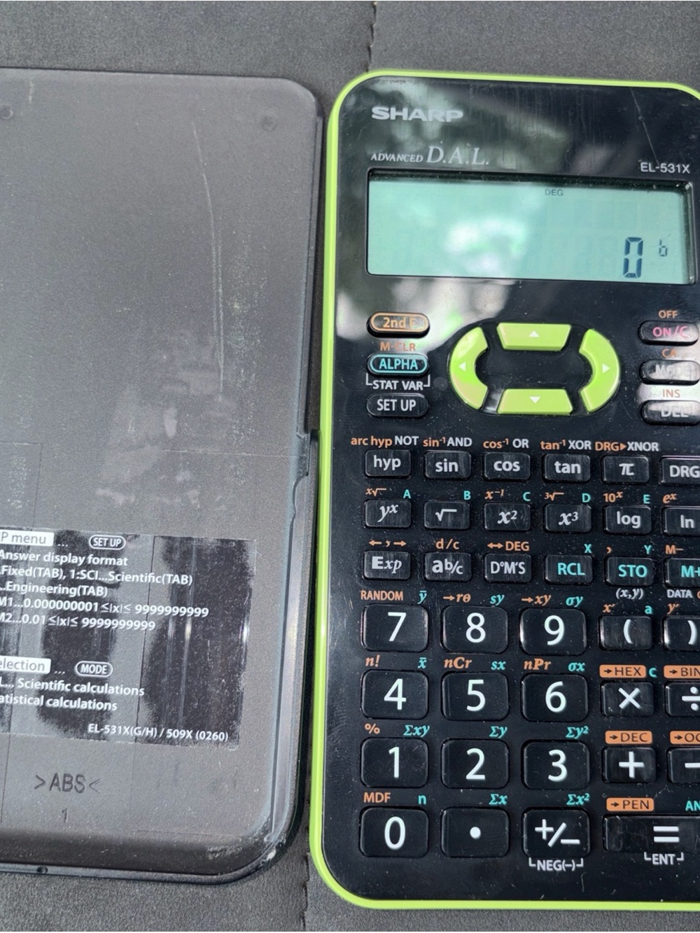 Sharp EL-531X Advanced D.A.L. Scientific Statistical Calculator